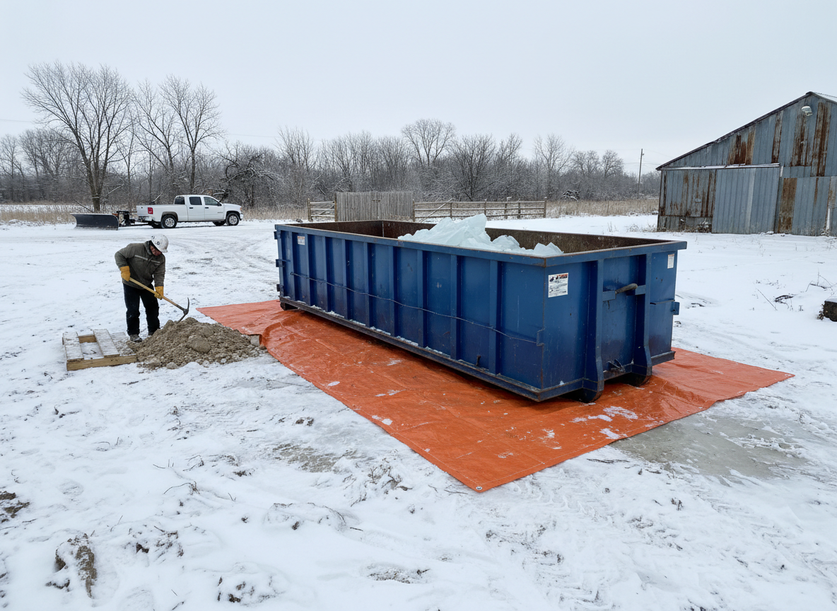 Dumpster Rental Tips When Ground Is Frozen In Winter